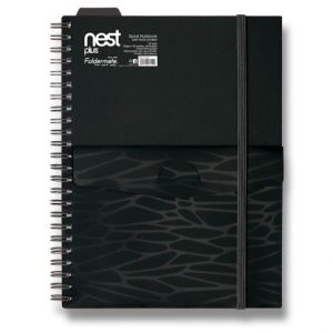 Spirálový blok s kapsou FolderMate Nest černý