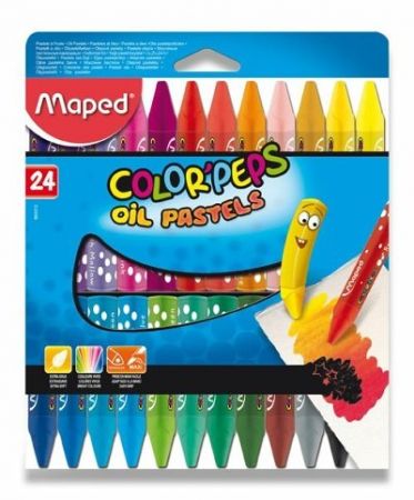 Olejové pastely Maped Color'Peps Oil Pastels 24 barev