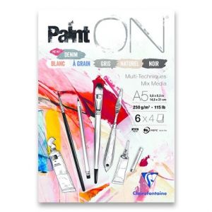 Blok Clairefontaine Paint on Mix Colors A5, 24 listů, 250 g