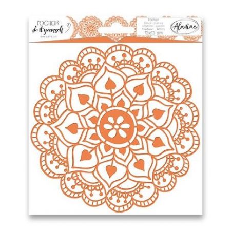 Plastová šablona AladinE - Mandala 15 x 15 cm
