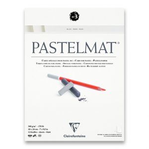Blok Clairefontaine Pastelmat White No.3 18 x 24 cm, 12 listů, 360 g