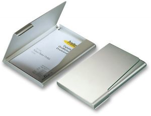 Zásobník na vizitky Durable Stříbrný na 20 vizitek