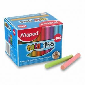 Školní křídy barevné Maped 100ks v krabičce