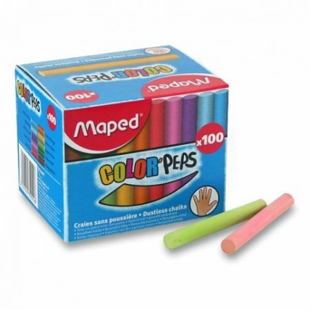 Školní křídy barevné Maped 100ks v krabičce