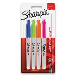 Permanentní popisovač Sharpie Fine doplňkové barvy 4ks