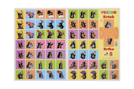 Pexeso Krtek 2 papírové společenská hra 20 obrázkových trojic