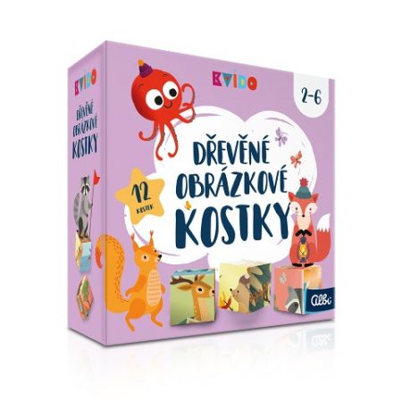 ALBI Kvído - Dřevěné obrázkové kostky