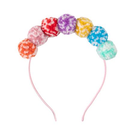 ALBI Čelenka s Pom Pom bambulkami multicolor