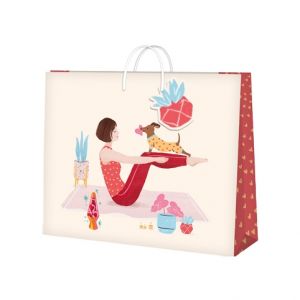 ALBI Dárková taška malá - Jóga s pejskem (22,9 × 9,8 × 17,8 cm)