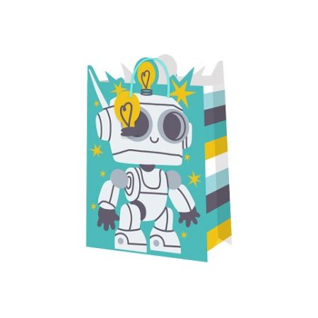 ALBI Dárková taška malá - Robot (17,8 × 9,8 × 22,9 cm)