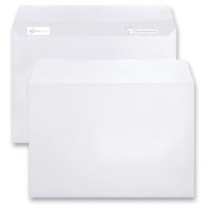 Bílá obálka Clairefontaine - C5, samolepicí, bez okénka