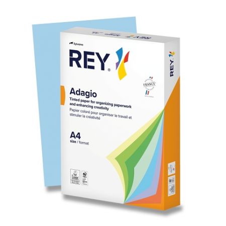 Barevný papír Rey Adagio, pastelový, 500 listů - modrý