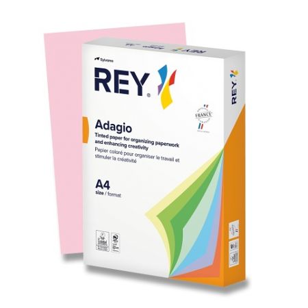 Barevný papír Rey Adagio, pastelový, 500 listů - růžový