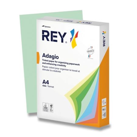 Barevný papír Rey Adagio, pastelový, 500 listů - zelený