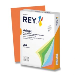 Barevný papír Rey Adagio, intenzivní sytost, 500 listů - oranžový
