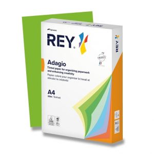 Barevný papír Rey Adagio, intenzivní sytost, 500 listů - tmavě zelený
