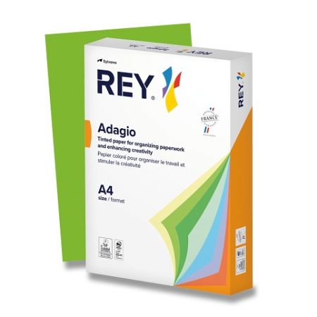 Barevný papír Rey Adagio, intenzivní sytost, 500 listů - tmavě zelený