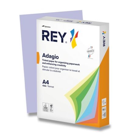 Barevný papír Rey Adagio, pastelový, 500 listů - levandule