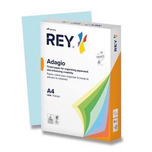 Barevný papír Rey Adagio, intenzivní sytost, 500 listů - stř. modrá