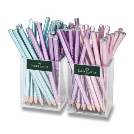 Grafitová tužka Faber-Castell Sparkle Jumbo Cosmic - stojánek, 72 ks