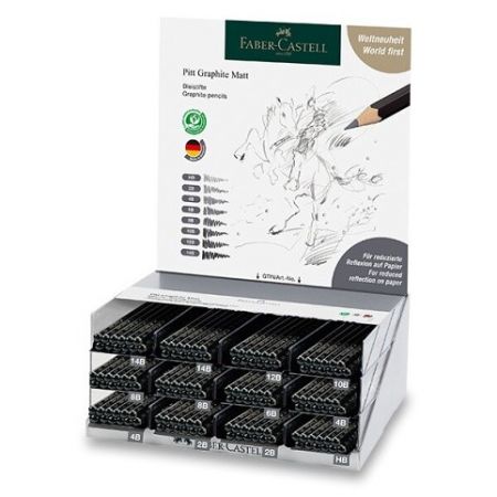 Grafitová tužka Faber-Castell Pitt Graphite Matt - stojánek, 144 ks