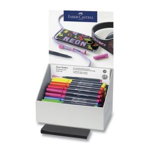 Popisovač Faber-Castell Neon - stojánek, 60 ks