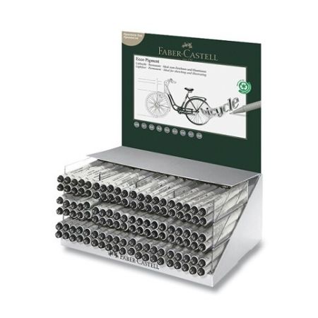 Popisovač Faber-Castell Ecco Pigment - stojánek, 120 ks