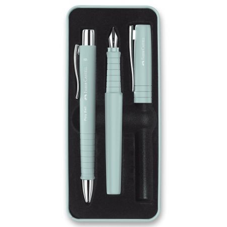 Sada Faber-Castell Poly Ball - plnicí pero a kuličkové pero, caribic blue