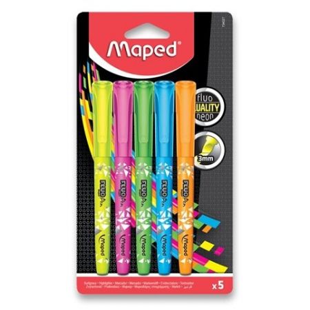 Zvýrazňovač Maped Fluo Peps Pen - sada 5 barev