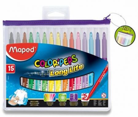 Dětské fixy Maped Color'Peps Long Life - 15 barev