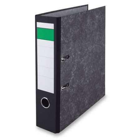 Pákový pořadač A4, černý mramor - 80 mm