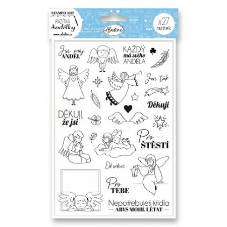 Razítka Stampo Christmas Aladine - Andělky, 27 ks