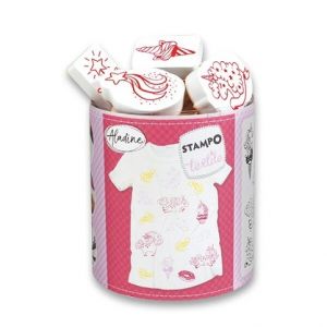 Razítka Aladine Stampo Textile - Jednorožci, 14 ks