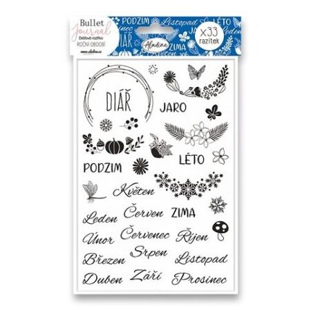 Razítka Stampo Bullet Aladine - roční období, 33 ks