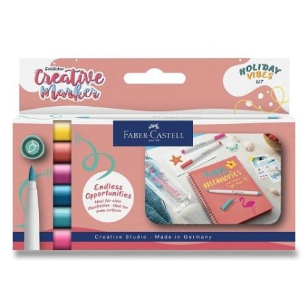 Popisovače Faber-Castell Creative Holiday Vibes - 6 ks