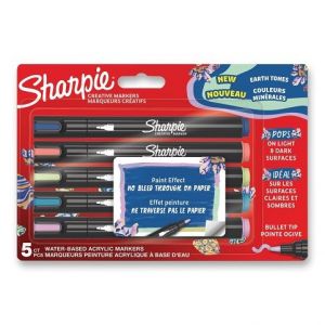 Akrylový popisovač Sharpie Acrylic Marker Bullet - sada 5 barev