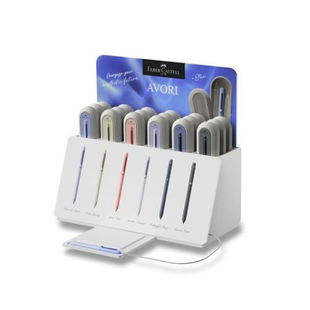 Kuličková pera Faber-Castell Avori XB - stojánek, 18 ks