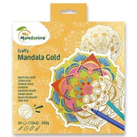 Omalovánky Avenue Mandarine Graffy Mandala Gold