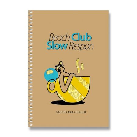 Kroužkový blok SHKOLYARYK Happy - A5, čtverečkovaný, 96 listů, mix motivů