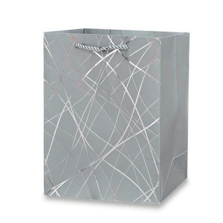 Dárková papírová taška - velikost S, silver