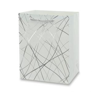 Dárková papírová taška - velikost L, pearl