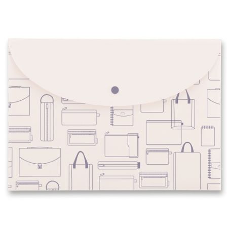 Spisovka s drukem Foldermate Vintage A4 - šedá