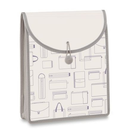 Aktovka Foldermate Vintage, A4, vrchní plnění - šedá