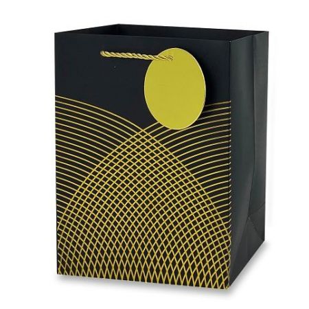 Dárková papírová taška - velikost M, black