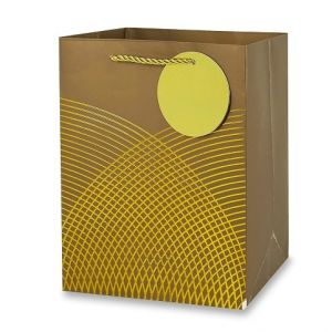 Dárková papírová taška - velikost L, gold