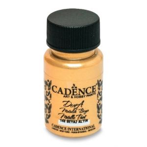 Akrylová barva Cadence Dora Metallic - 50 ml, bílé zlato