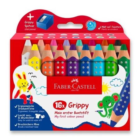 Pastelka Faber-Castell Grippy - 16 barev