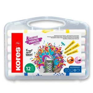 Akrylové popisovače Kores Kreative Markers - sada 12 barev