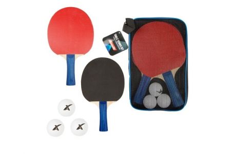 Sada stolní tenis 2 pálky 26cm + 3 míčky v pouzdře