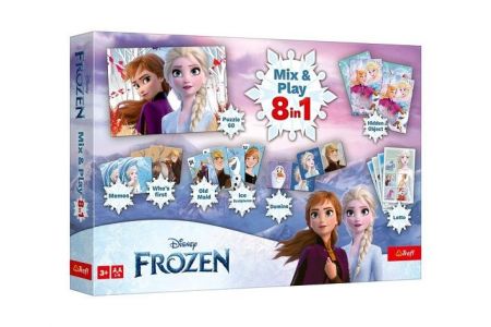 Mix &amp; Play 8v1 Ledové království/Frozen společenská hra v krabici 40x27x5cm